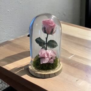 Cloche fleurie “La belle et la Bête pink”